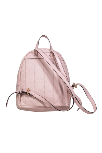 Michael Michael Kors - Baby Pink Pebbled Leather Domed Mini Backpack w –  Current Boutique