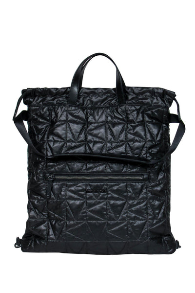 Current Boutique-Michael Michael Kors - Black Quilted Nylon Drawstring Backpack
