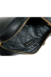 Current Boutique-Michael Michael Kors - Black Textured Leather Square Crossbody