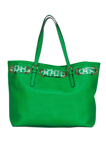 Michael Kors brand new green polka dot and lined beautifully. You
