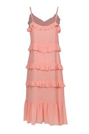 Current Boutique-Michael Michael Kors - Light Pink Tiered Ruffled Sleeveless Maxi Dress Sz XL