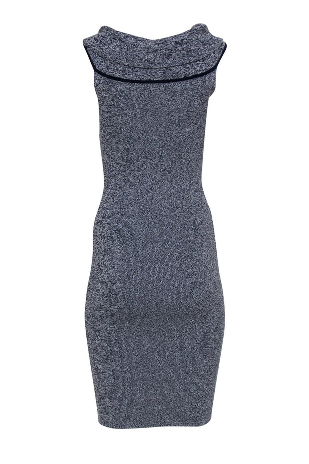 Current Boutique-Michael Michael Kors - Navy & White Speckled Knit Off-the-Shoulder Bodycon Dress Sz XXS