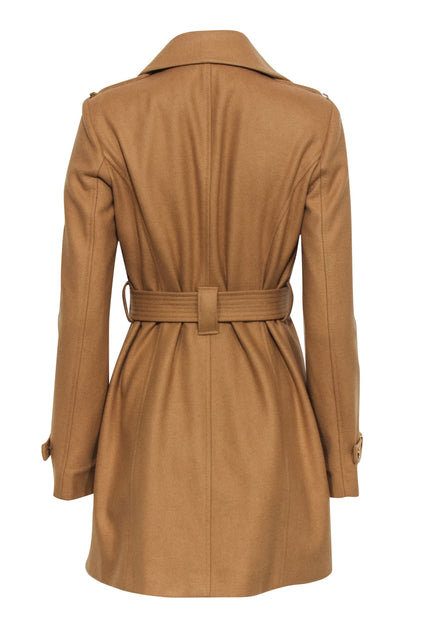 Michael Michael Kors Women's Belted Logo Trench Coat - Dark Camel - Size Xs