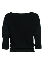 Current Boutique-Milly - Black Cropped Sleeve Sweater Sz S