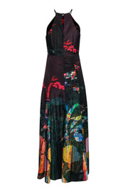 Current Boutique-Moulinette Soeurs - Black & Multicolored Tropical Floral Print Maxi Dress Sz 2