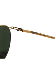 Current Boutique-Mykita - Gold-Toned Circular Framed Sunglasses w/ Black Lens