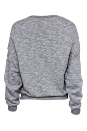 Current Boutique-NSF - Heathered Grey Lace-Up Sweatshirt Sz P