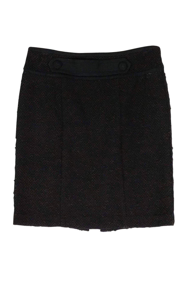 Current Boutique-Nanette Lepore - Black & Brown Pencil Skirt Sz 6