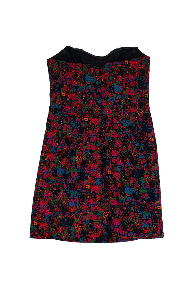 Current Boutique-Nanette Lepore - Black & Floral Bodycon Dress Sz 0