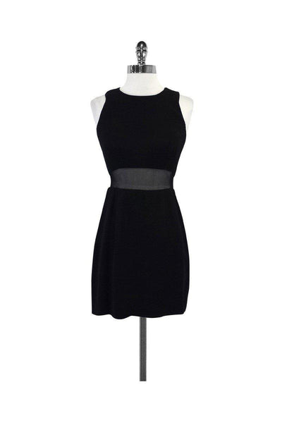 Current Boutique-Nanette Lepore - Black Sleeveless Mesh Waist Dress Sz 2