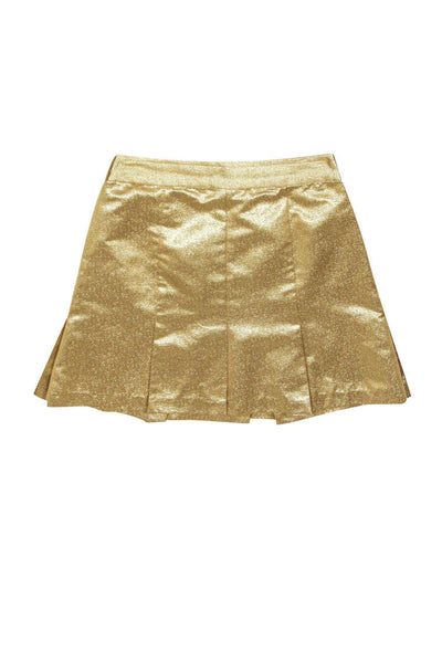 Current Boutique-Nanette Lepore - Metallic Gold A-Line Skirt Sz 0