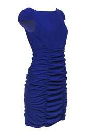 Current Boutique-Nanette Lepore - Purple Cap Sleeve Dress w/ Ruched Sides Sz 4