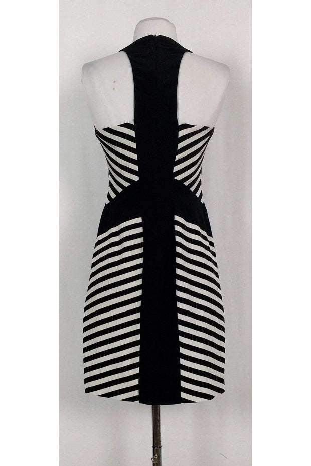 Current Boutique-Nicole Miller - Black & White Striped Dress Sz 6