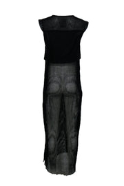 Current Boutique-One Teaspoon - Black Cap Sleeve Mesh Maxi Dress w/ Crop Top Sz XS