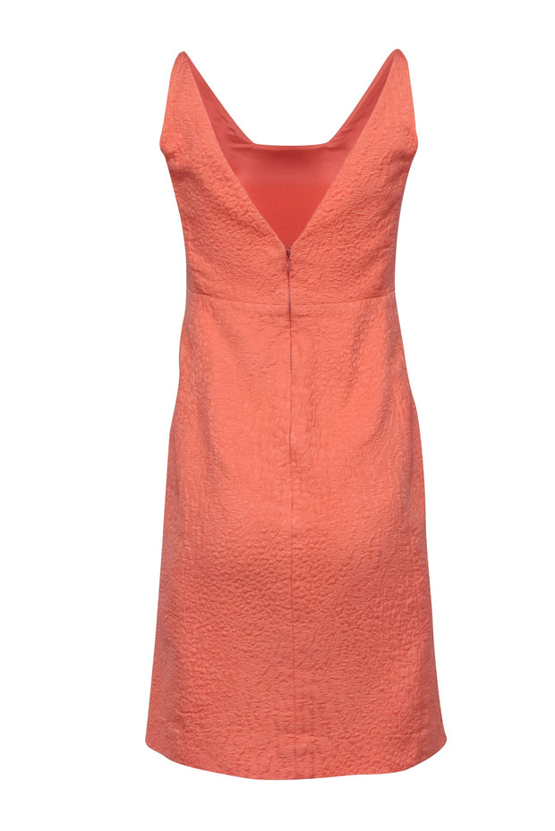 Current Boutique-Oscar De La Renta - Peach Textured Dress Sz 6