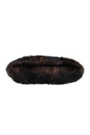 Current Boutique-Paolo Masi - Brown Leather Shoulder Bag w/ Mink Fur