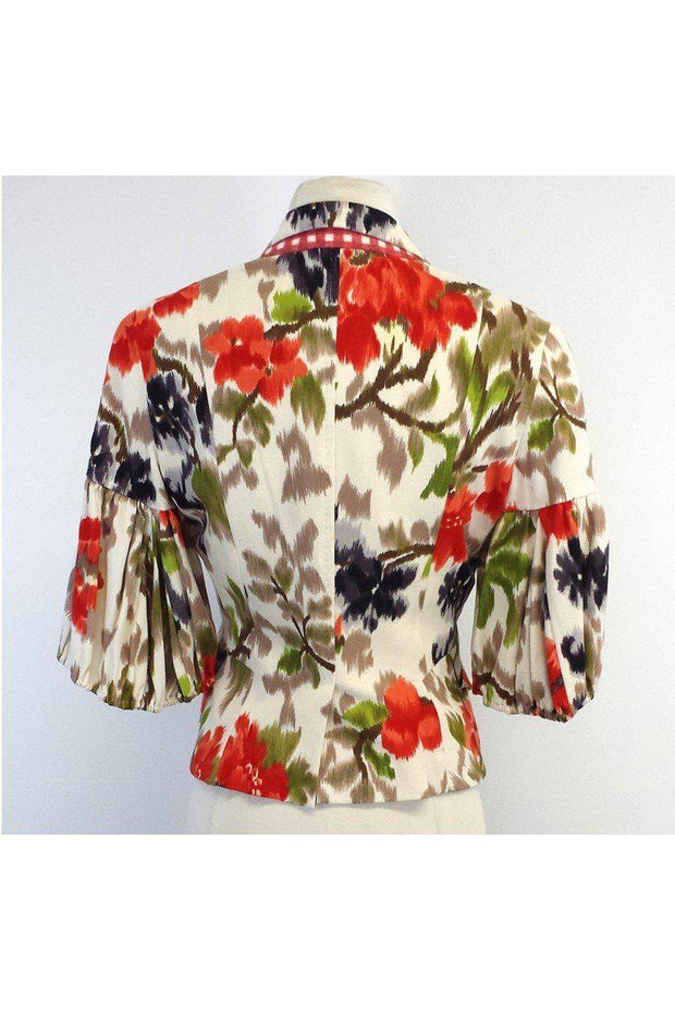Current Boutique-Paul Smith - Multicolor Floral Print Cotton Blend Jacket Sz S