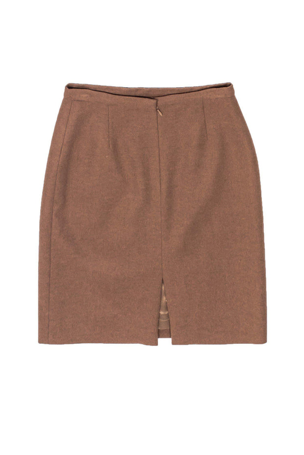 Current Boutique-Paule Ka - Tan Wool Blend Pencil Skirt Sz 6