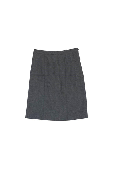 Current Boutique-Peserico - Grey Wool Pencil Skirt Sz 4