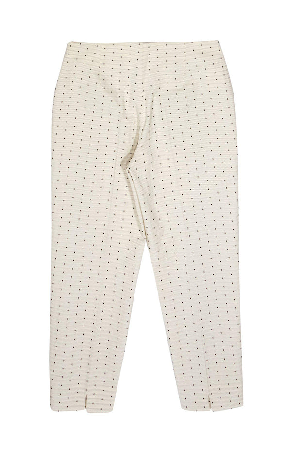 Current Boutique-Piazza Sempione - Ivory & Black Speckled Tapered Trousers Sz 8