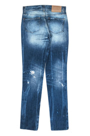 Current Boutique-Pierre Balmain - Medium Wash Distressed Straight Leg Jeans Sz 26