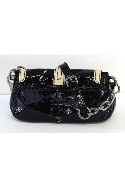 Prada Pattina Sottospalla Patent Leather Bag