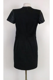 Current Boutique-Rachel Zoe - Black Leather Trim Dress Sz 2