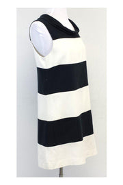 Current Boutique-Rachel Zoe - White & Black Striped Cotton Shift Dress Sz 6