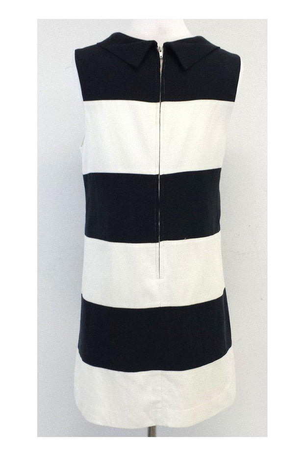 Current Boutique-Rachel Zoe - White & Black Striped Cotton Shift Dress Sz 6