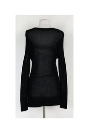 Current Boutique-Rag & Bone - Black Open Knit Sweater Sz S