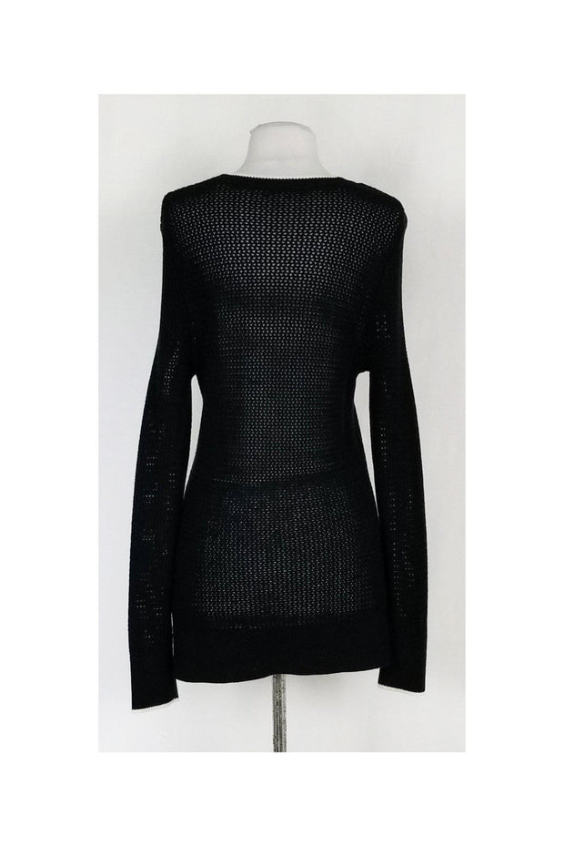 Current Boutique-Rag & Bone - Black Open Knit Sweater Sz S