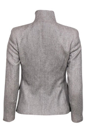 Current Boutique-Ralph Lauren - Light Gray Cashmere & Wool Metallic Jacket Sz 4