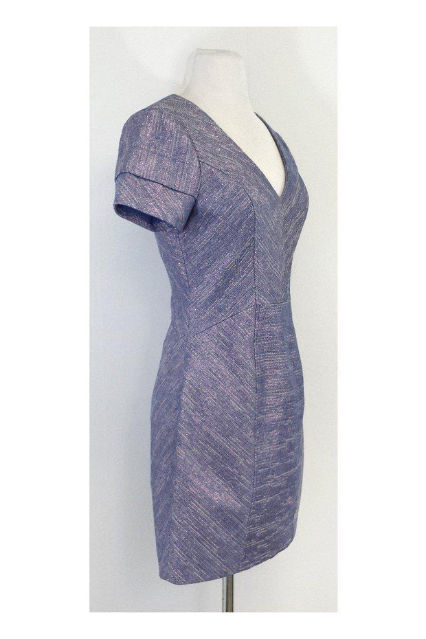 Current Boutique-Rebecca Minkoff - Blue & White Metallic Tweed Dress Sz 2