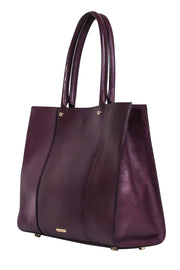 Current Boutique-Rebecca Minkoff - Burgundy Smooth Leather Square Tote