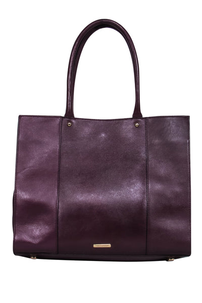 Current Boutique-Rebecca Minkoff - Burgundy Smooth Leather Square Tote