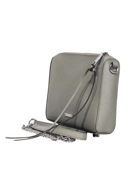 Grey & White Cross Body w/ Handle Purse