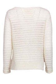 Current Boutique-Rebecca Taylor - Cream Open Knit Sweater Sz M