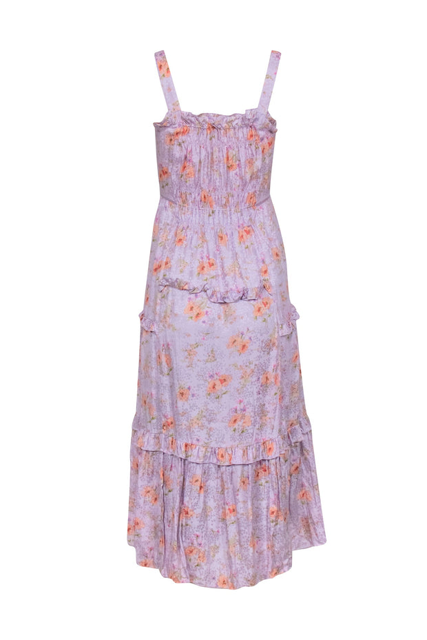 Current Boutique-Rebecca Taylor - Lavender Floral Sleeveless Maxi Dress Sz 0