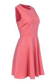 Current Boutique-Rebecca Taylor - Peach Textured Fit & Flare Dress Sz 8