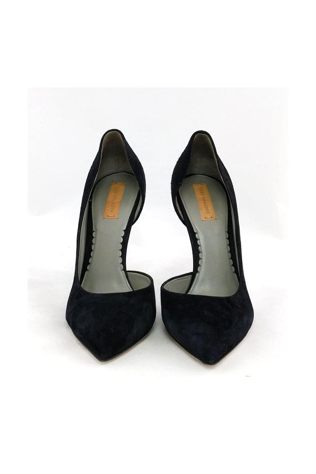 Current Boutique-Reed Krakoff - Black Suede Pointed Heels Sz 7