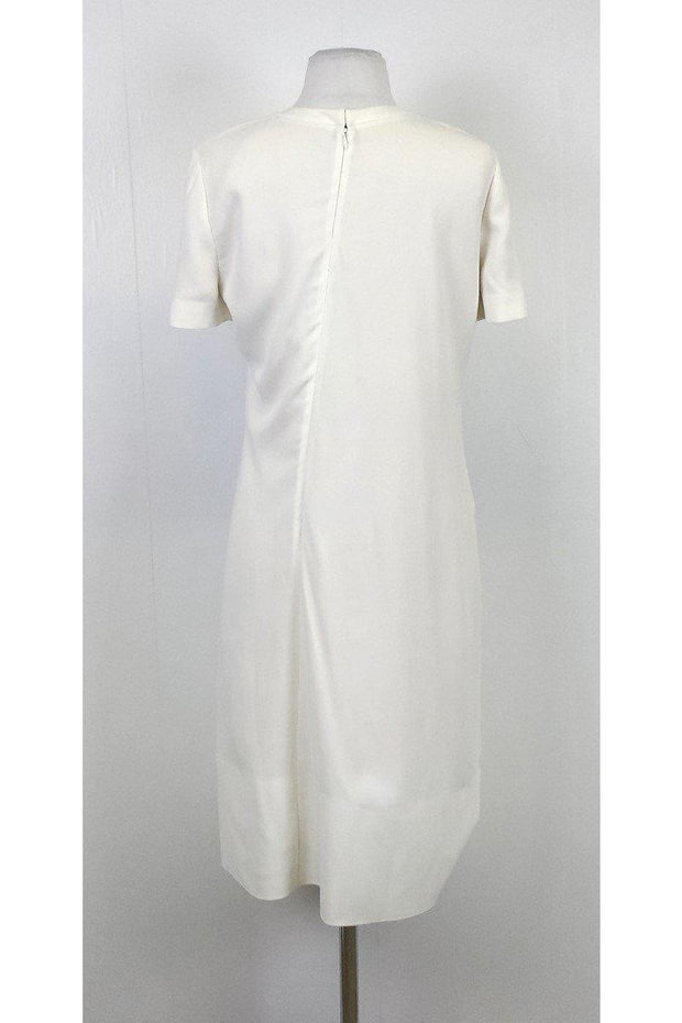 Current Boutique-Reed Krakoff - White Shift Dress w/ Side Slit Sz 8