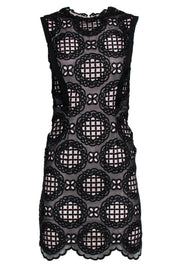 Current Boutique-Reiss - Black & Nude Lace Sheath Dress Sz 0