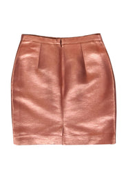 Current Boutique-Reiss - Rose Gold Metallic Textured Miniskirt Sz 8