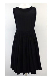 Current Boutique-Robert Rodriguez - Black Cotton & Silk Sleeveless Dress Sz 2
