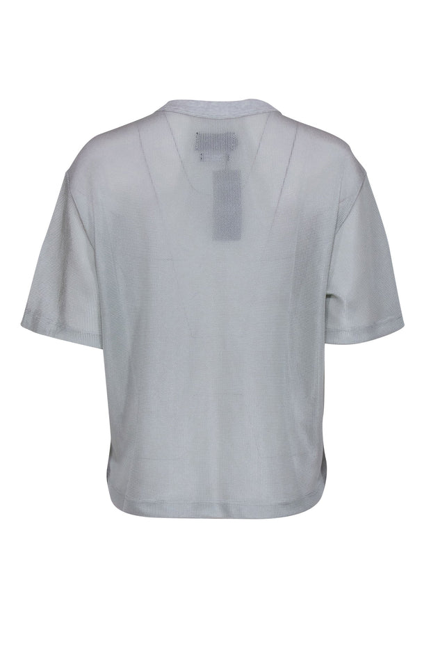Current Boutique-RtA - Grey Knit Short Sleeve T-Shirt Sz L