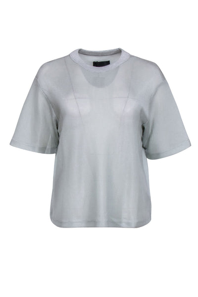 Current Boutique-RtA - Grey Knit Short Sleeve T-Shirt Sz L