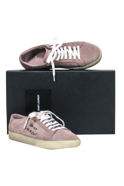 Current Boutique-Saint Laurent - Rose Suede "Alpha Sigma" Sneakers Sz 10