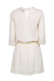 Current Boutique-Sea NY - Cream Embroider Lace Crop Sleeve Drop Waist Dress Sz 4