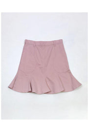 Current Boutique-See by Chloe - Pale Pink Flared Cotton & Linen Skirt Sz 8