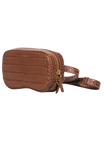 Senreve Embossed Coda Belt Bag - Brown Waist Bags, Handbags